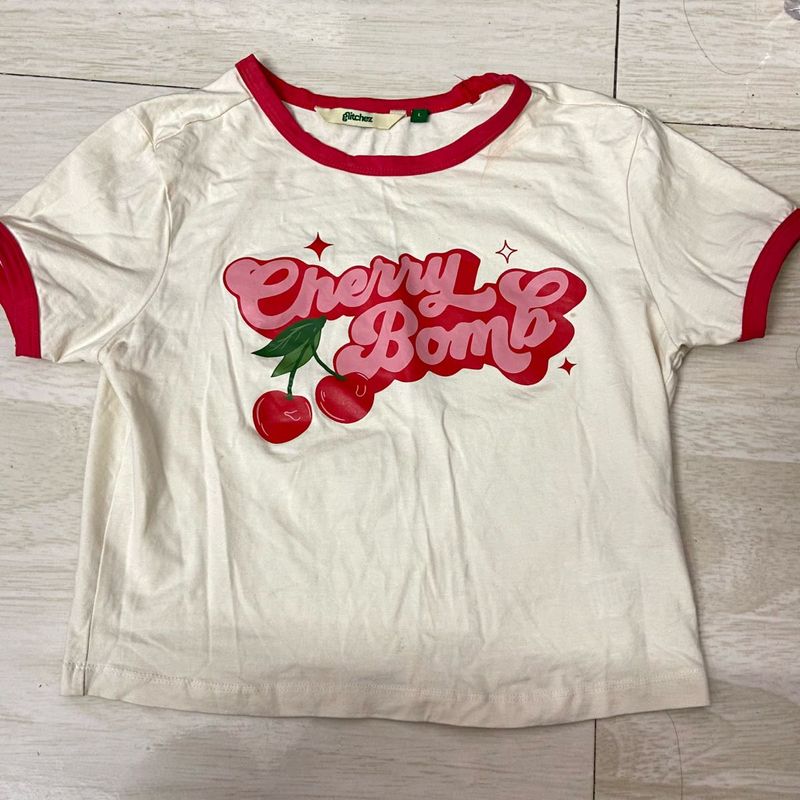Cherry Bomb Graphic top for women