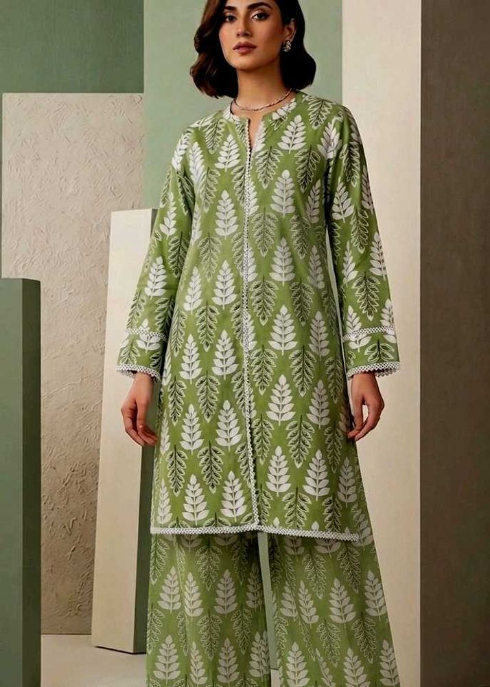 Beautiful green A  line kurta set/cord set