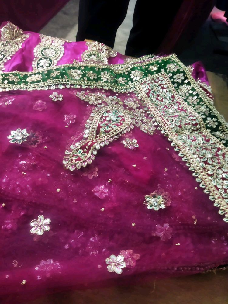 Brand New Lahnga With Patti Work. It's New. Wear Only One Time In My Reception.