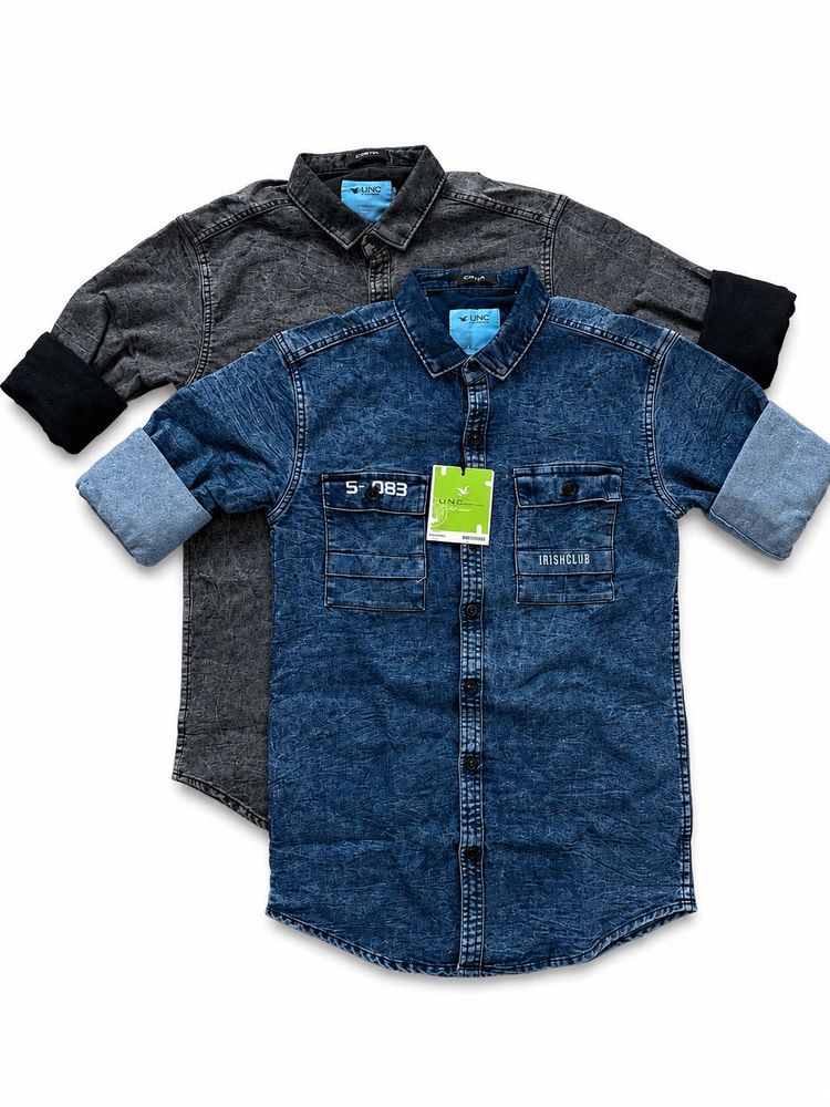 Men's Washed Denim Shirt - Pack of 2