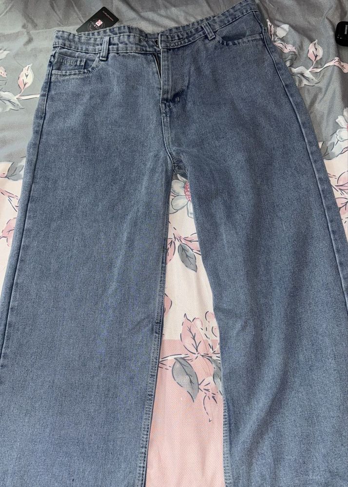 Wide Leg Denim Jeans