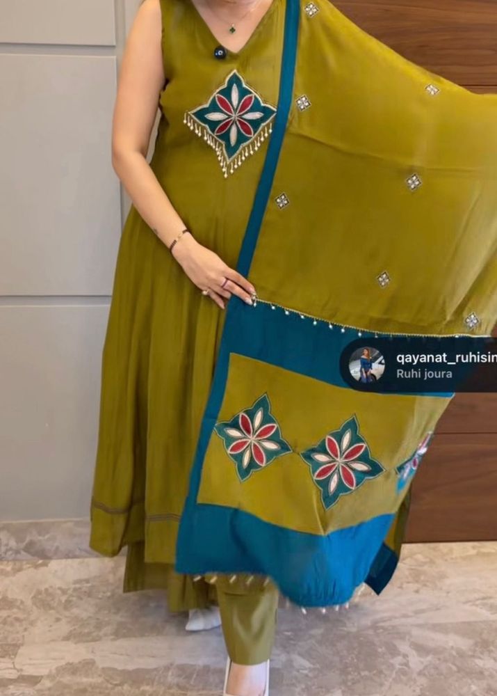 Green Kurta Set with Dupatta