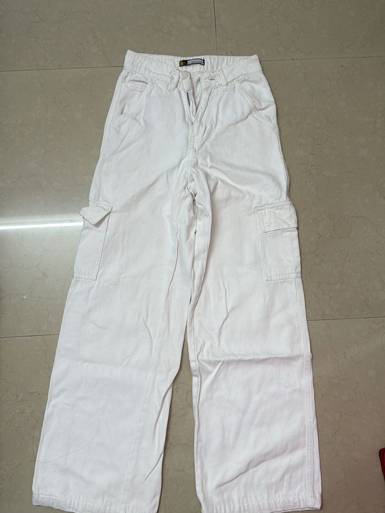 White Cargo Pants