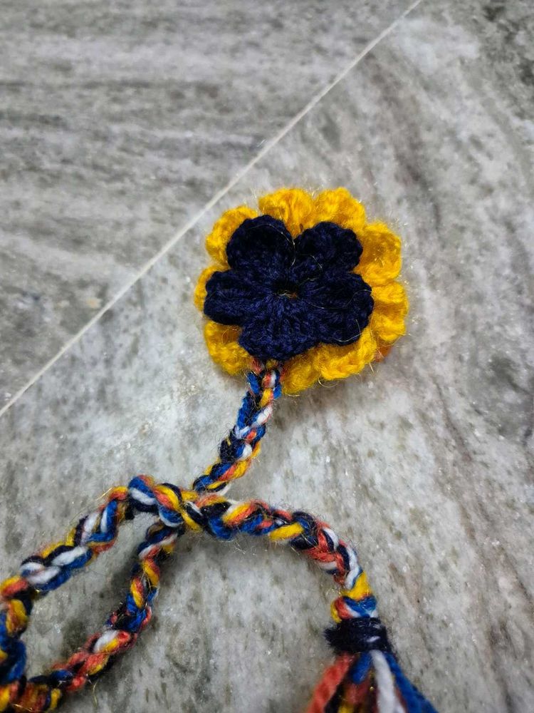 Handmade Crochet Flower Bookmark 🌸