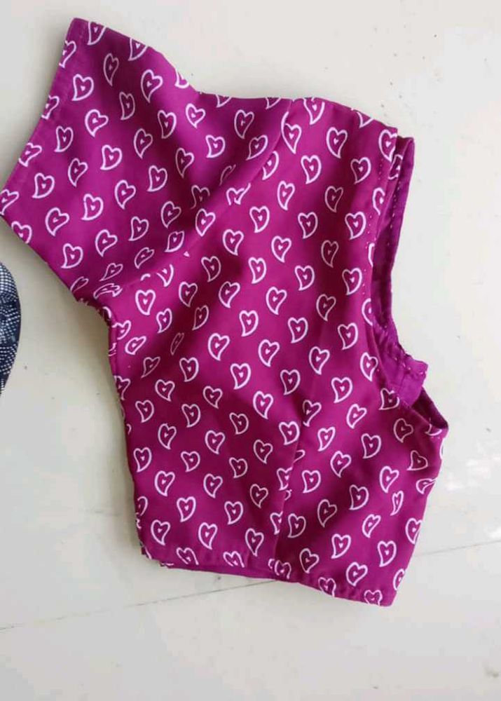 Cute Heart Print Blouse