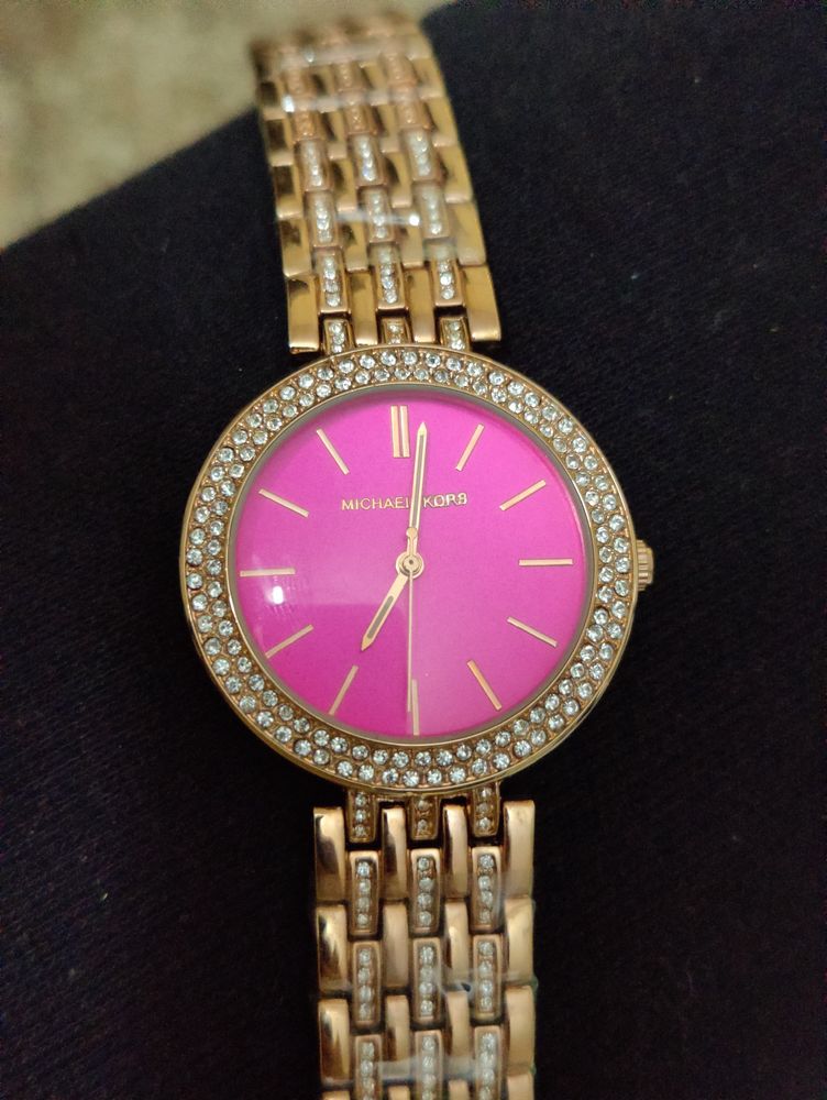 MICHAEL KORS DARCI FUCHSIA DIAL GOLD LADIES WATCH