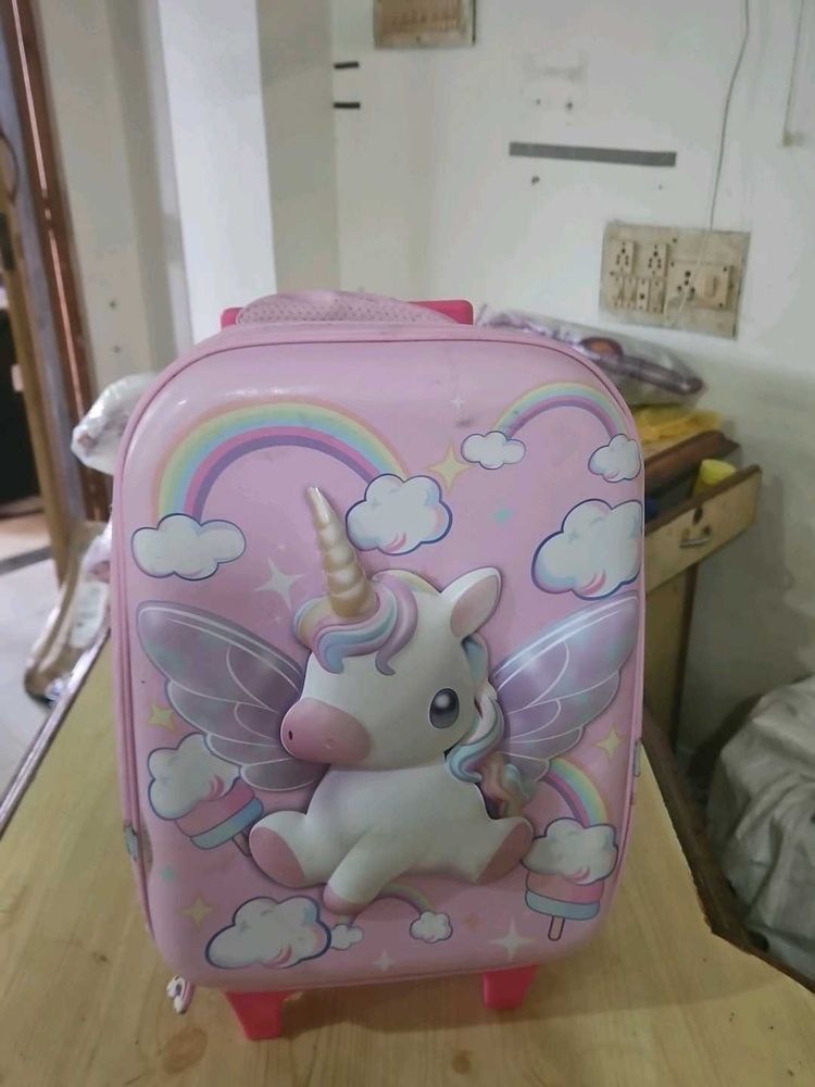 Pink Unicorn Rolling Suitcase