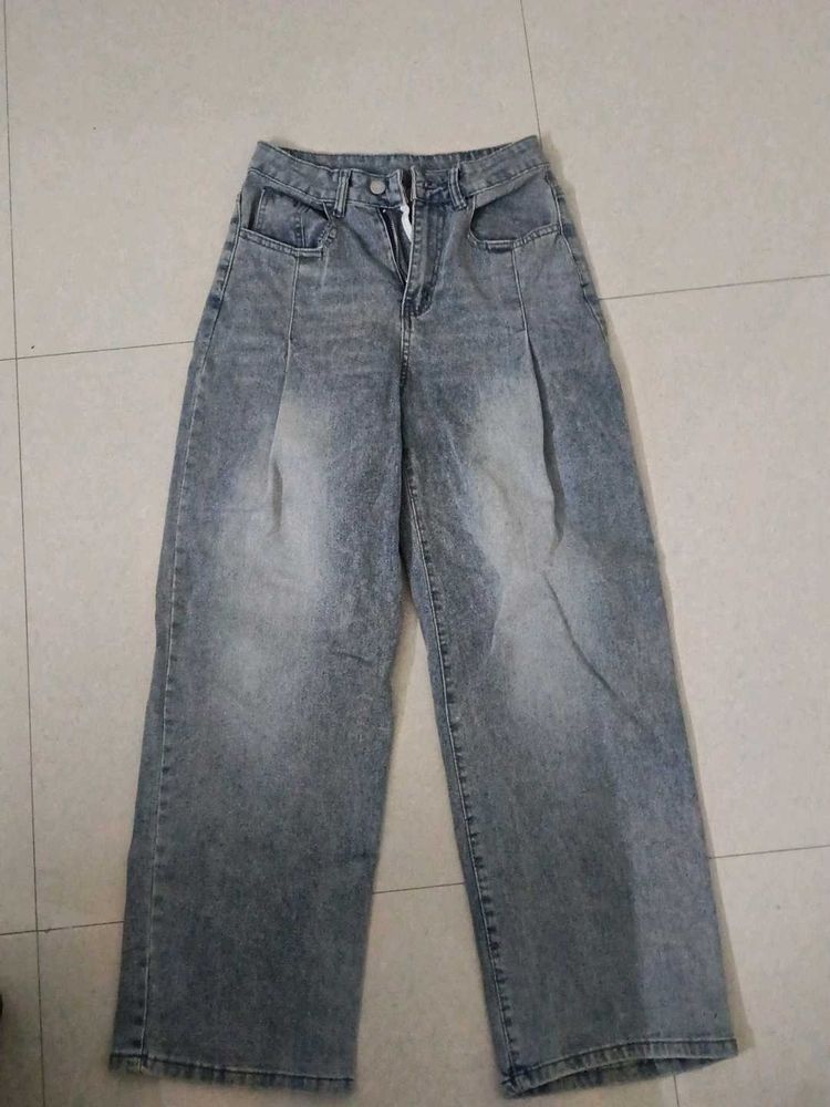 Wide Leg Denim Jeans