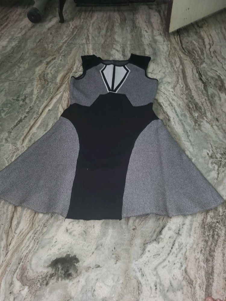 Unique Color Block Mini Dress