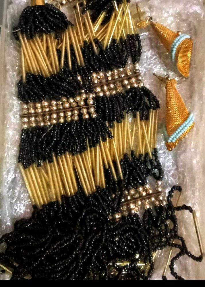 Beaded Necklace and Earring Set
