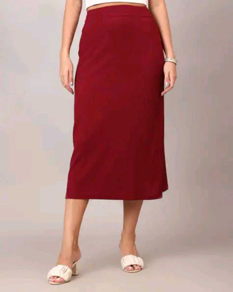 Shein Women's Maroon Midi Skirt