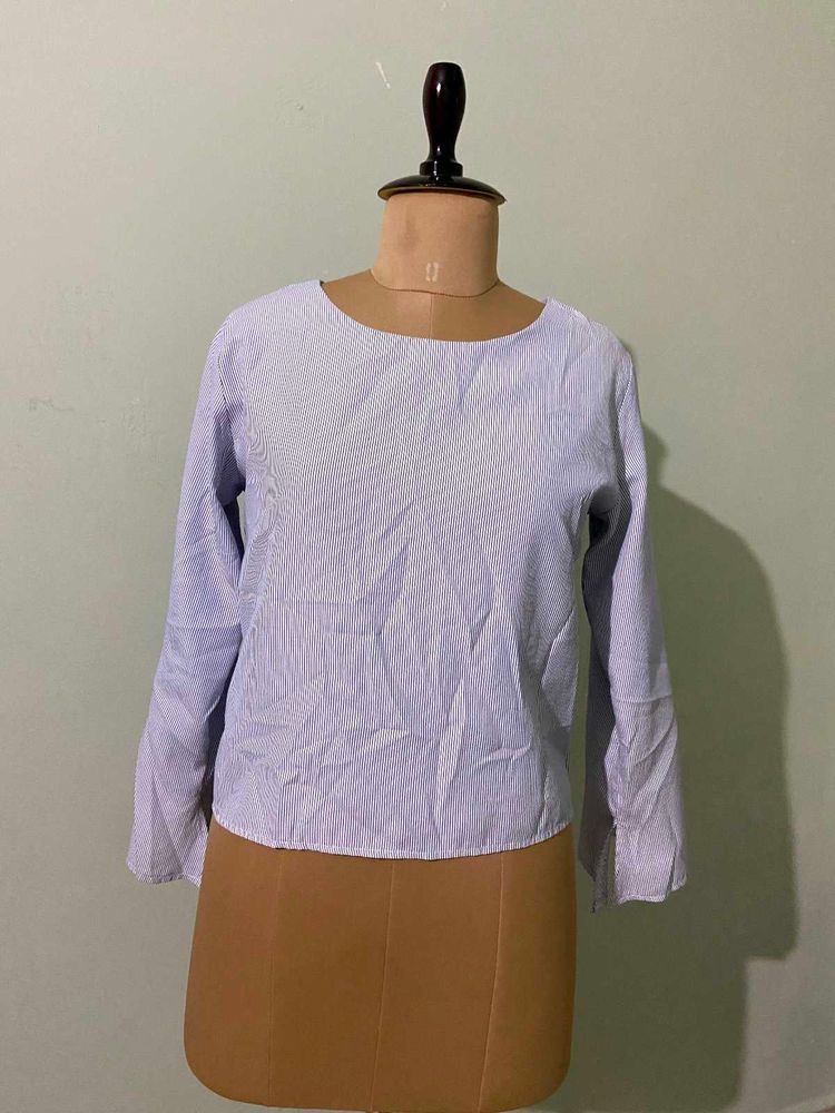 Striped Long Sleeve Casual Top