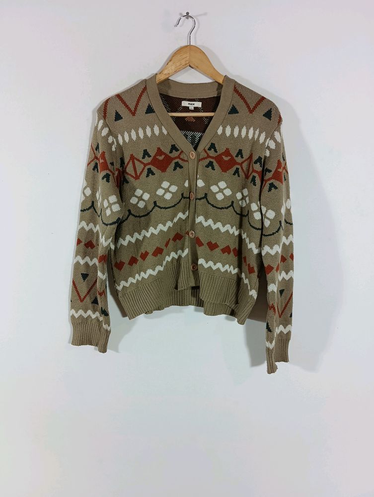 Brown Knitted Winter Sweater (Women)