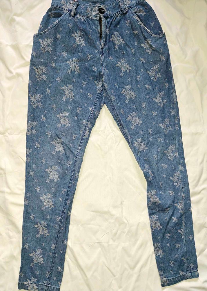 embroidered jeans