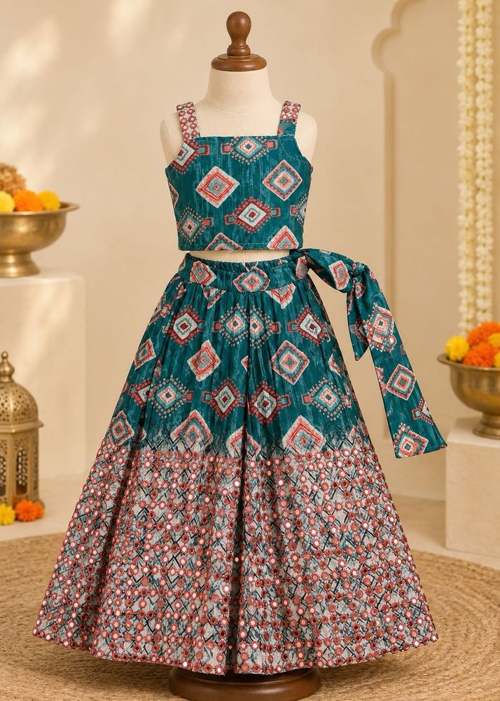 Brand new Green Mirror Palazzo Choli Set