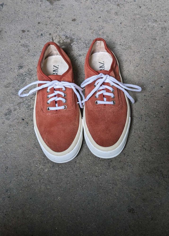 Zara Suede Casual Sneakers