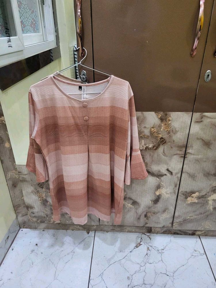 Striped Round Neck Kurta