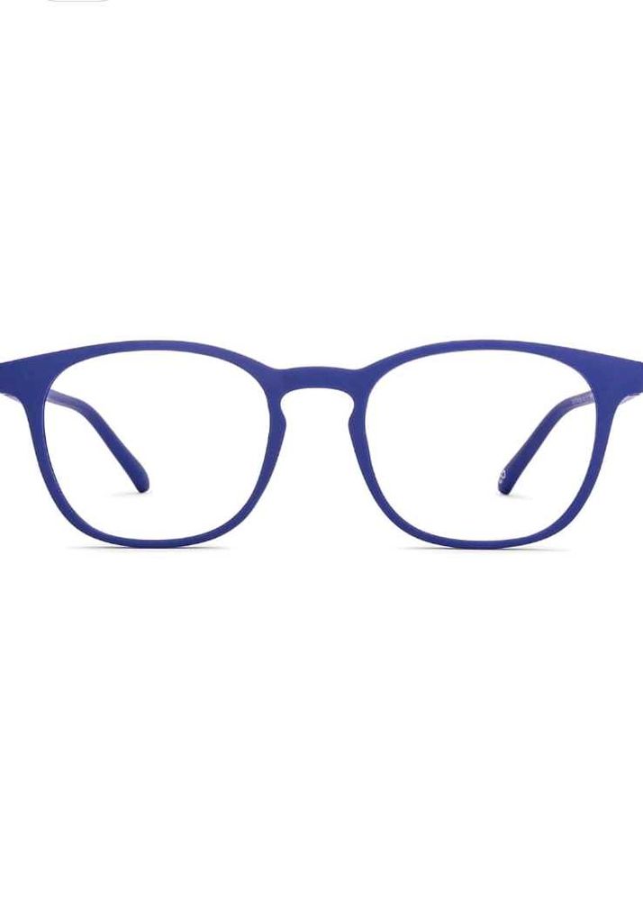 Stylish Blue Round Frame Glasses