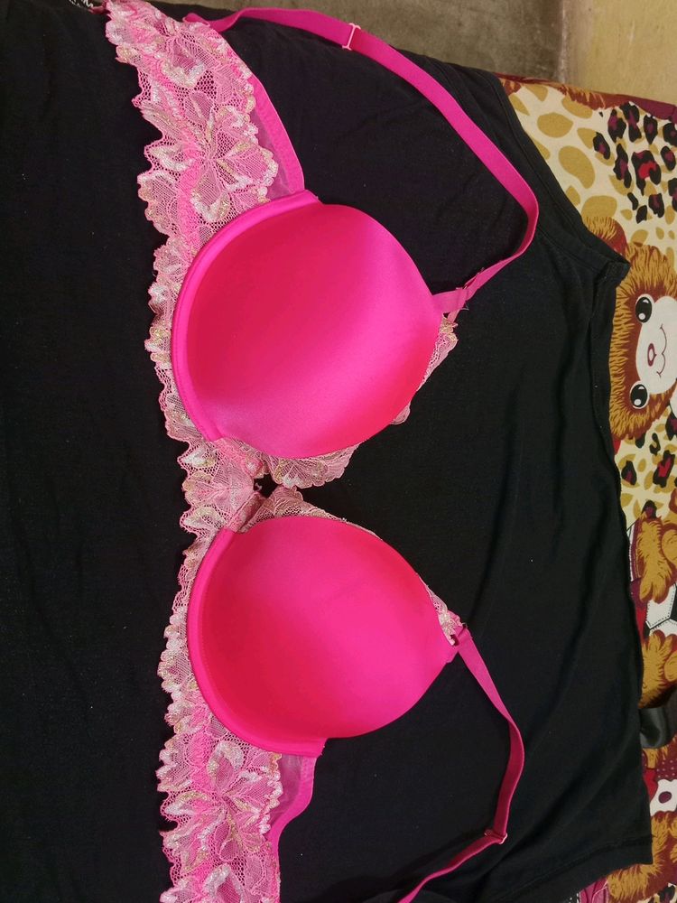 LASENZA Hot Pink Lace Push up bra