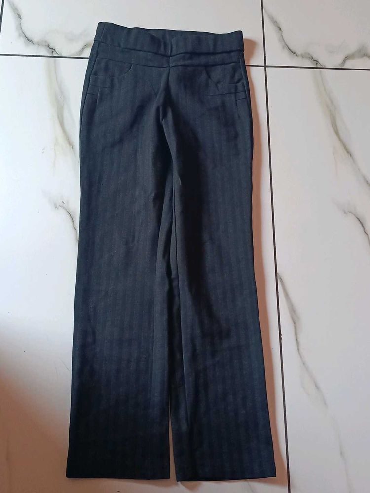 Women’s Stylish Dark Blue Wide-Leg Pants | High-Wa