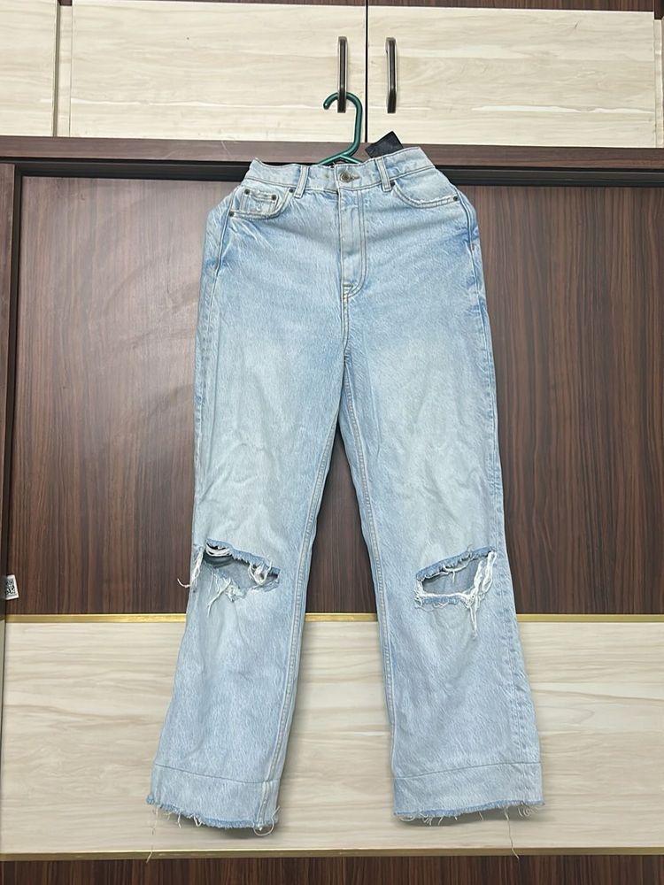 Ripped Zara Light Wash Jeans