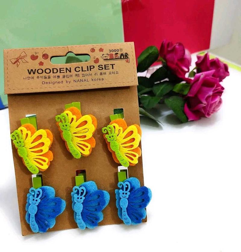 wooden clip set