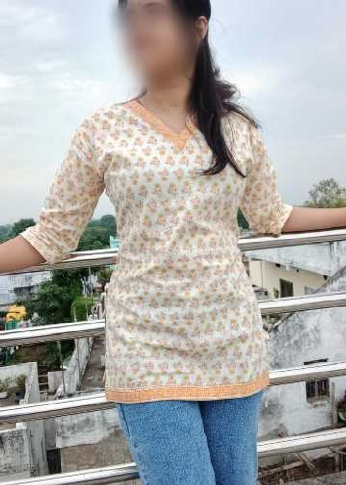 Floral Print Cotton Kurti💗🫶🏻