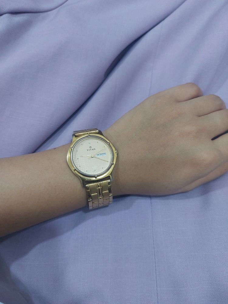 Titan Watch All Stainless Steel &amp; Water-resistant