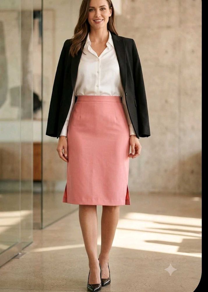 Chic Pink Pencil Skirt
