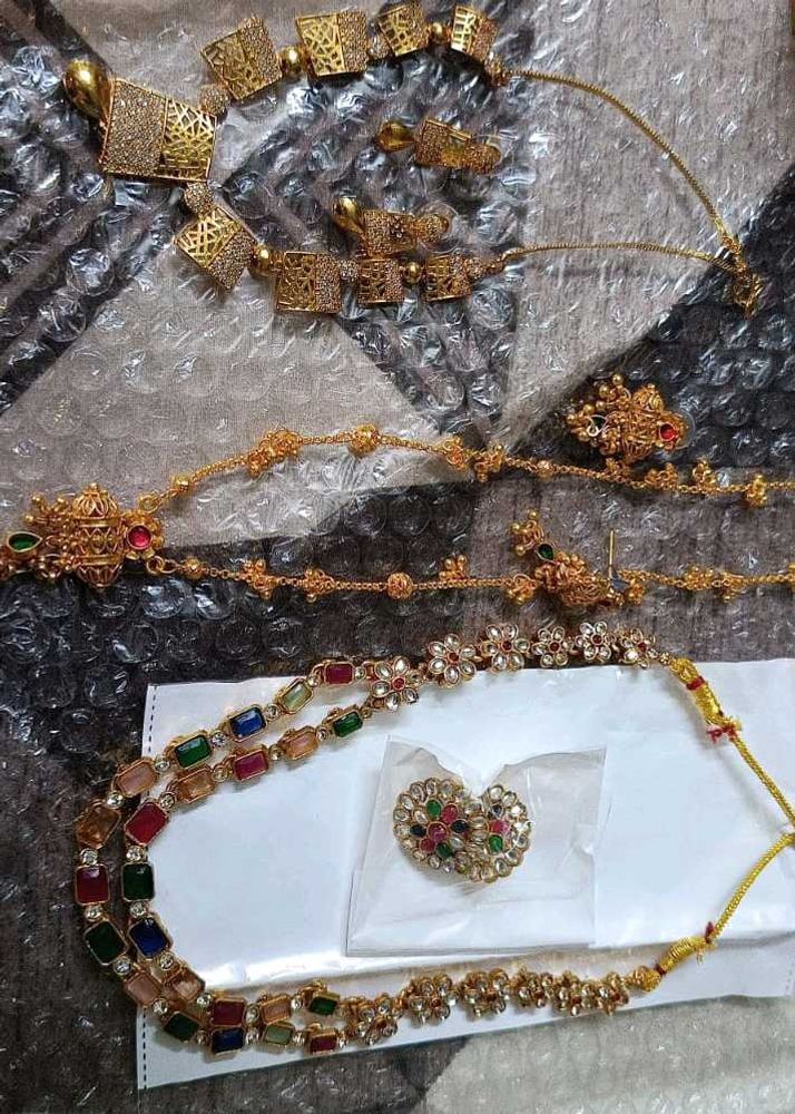 Exquisite Gold Plated Indian Jewelry Set