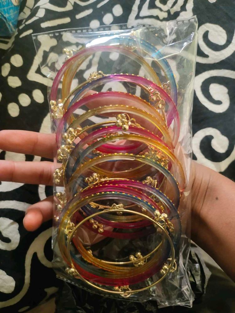 Colorful Beaded Bangles Set