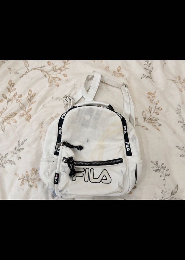 Fila White Mini Backpack for girls
