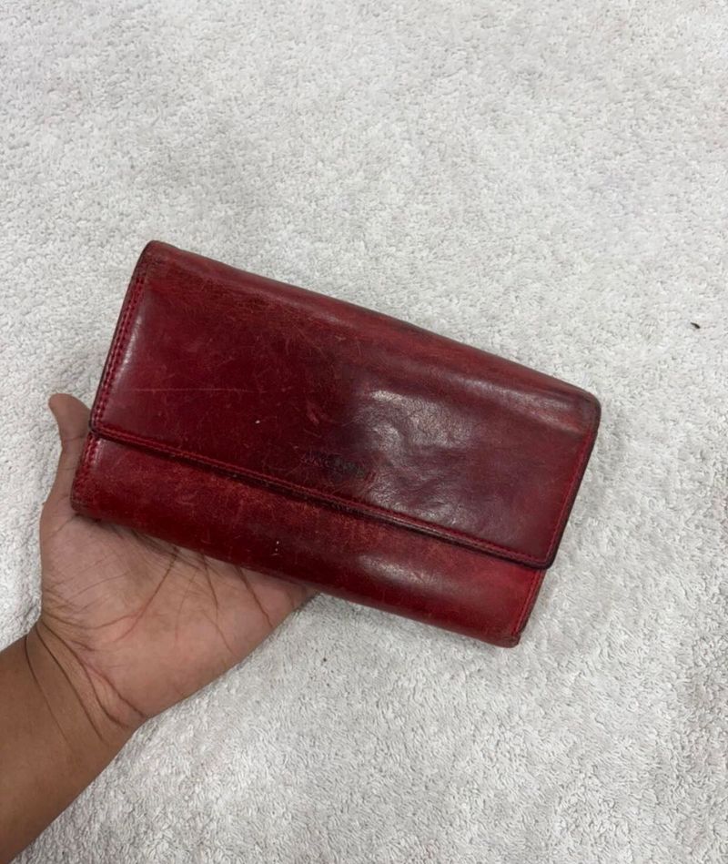Stylish Red Leather Wallet