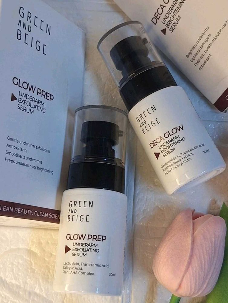 Green and Beige Skincare Set