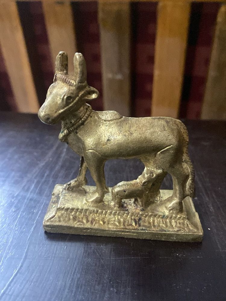 brass cow with calf
