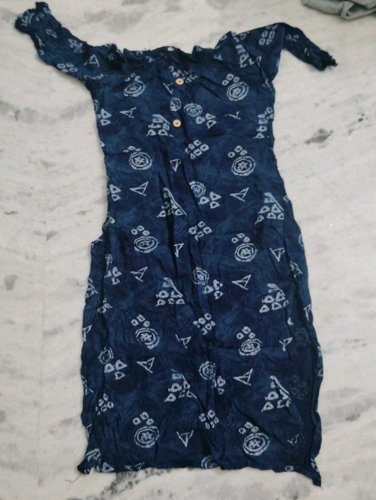 Stylish Blue Printed Kurta