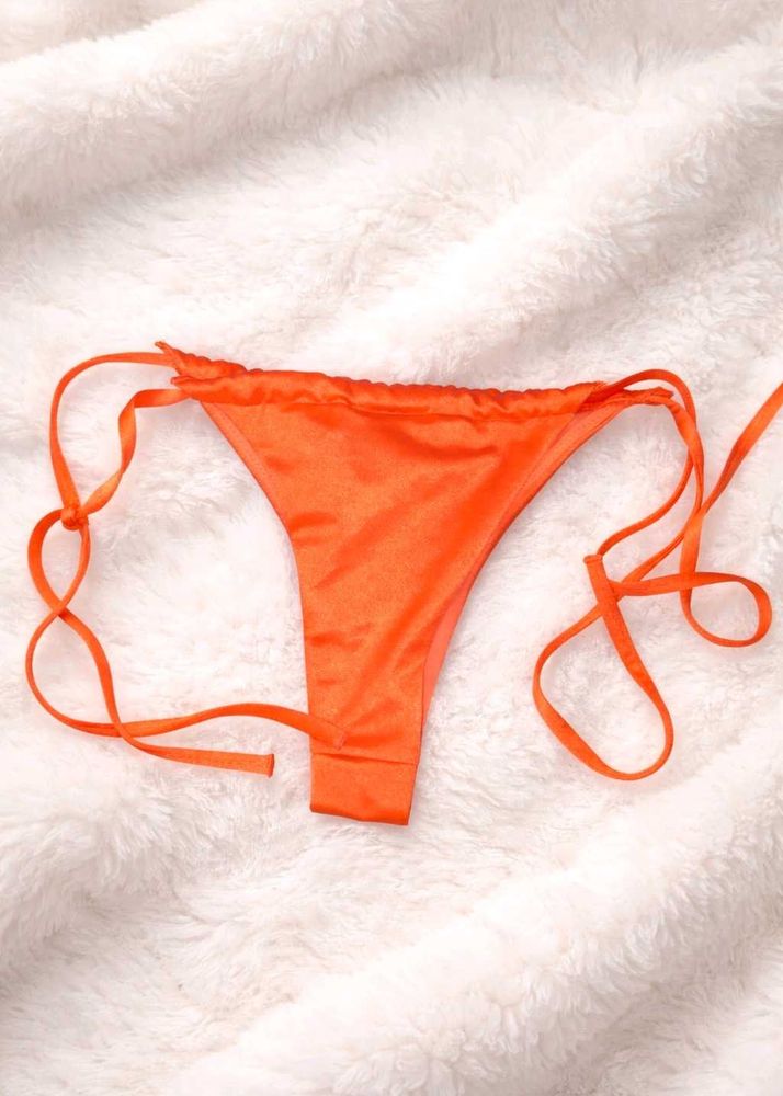 Orange String Bikini Bottom