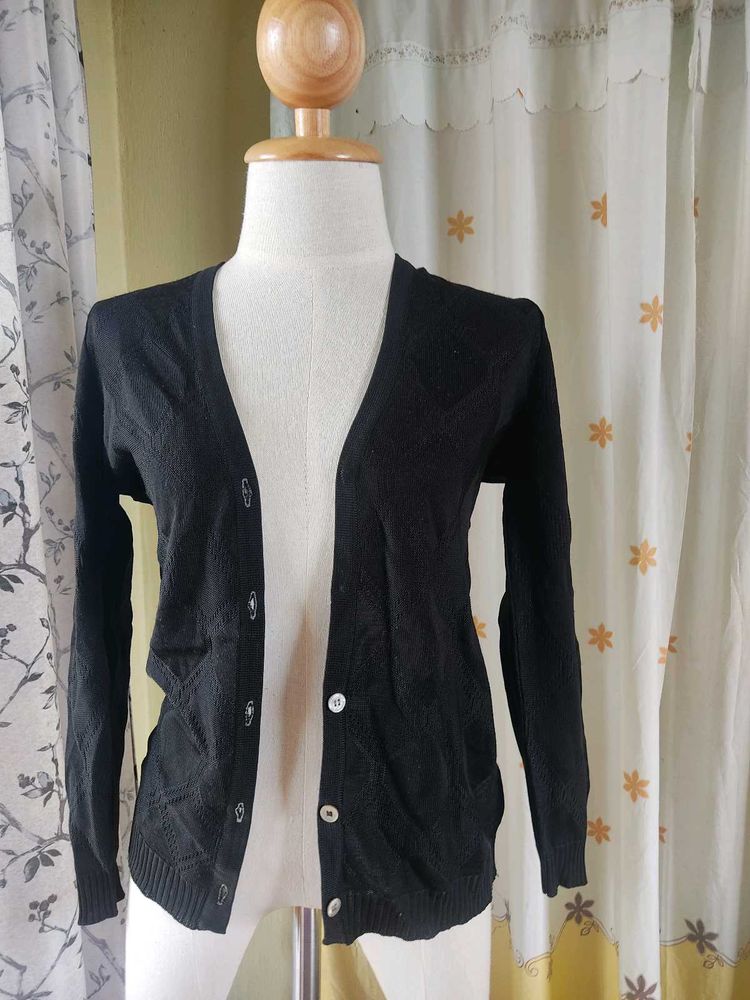 Classic Black Cardigan