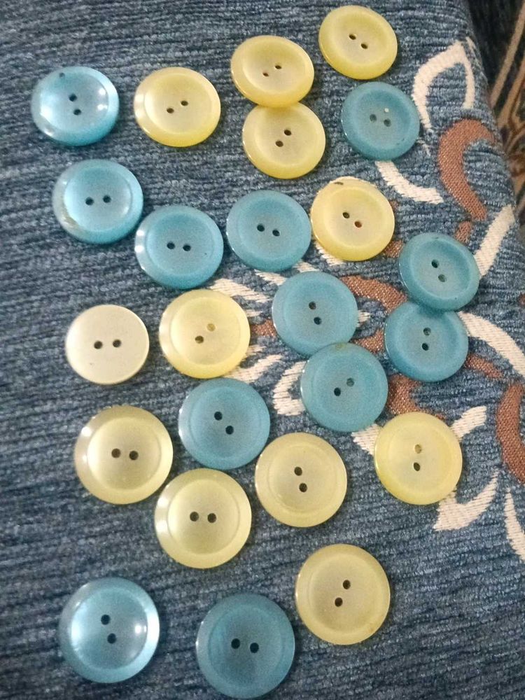 premium sky blue and cream buttons