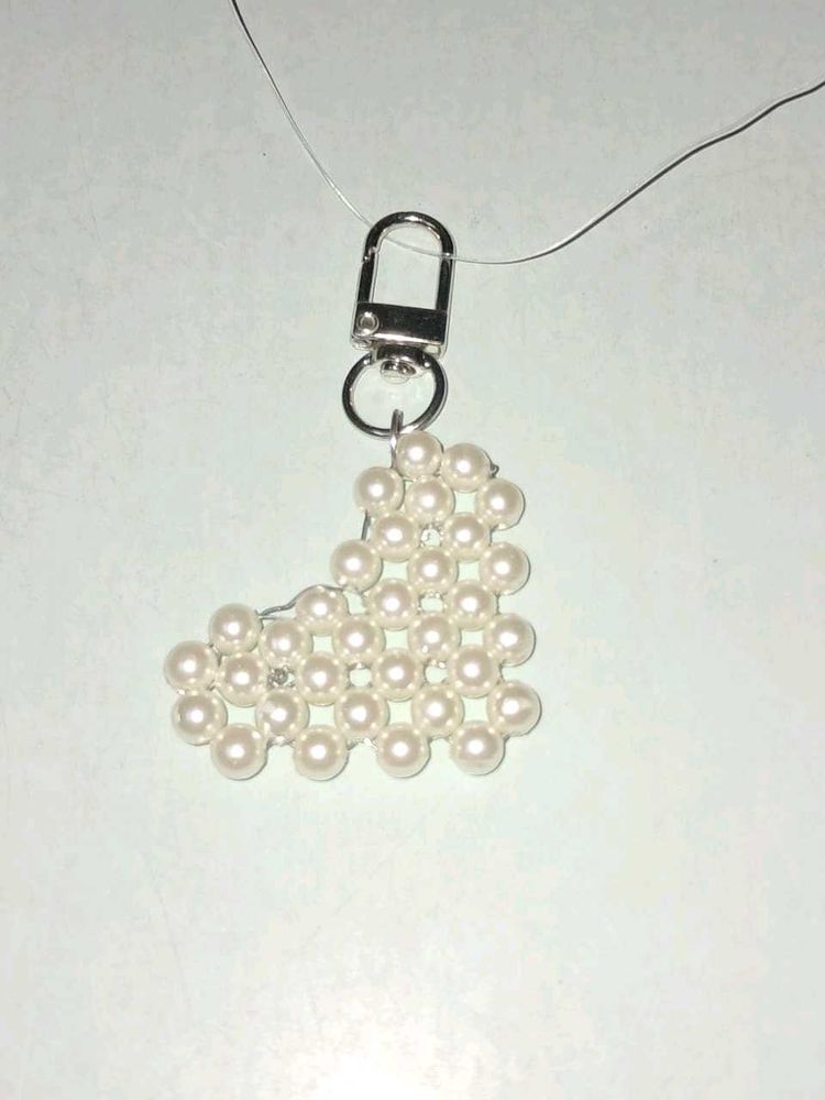 Pearl Heart Keychain