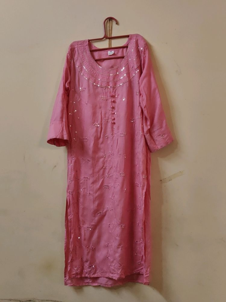 Pink Party Wear Suit With Jutti