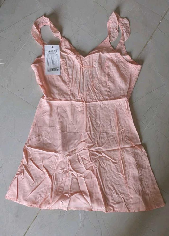 Light Pink Spaghetti Strap Mini Dress