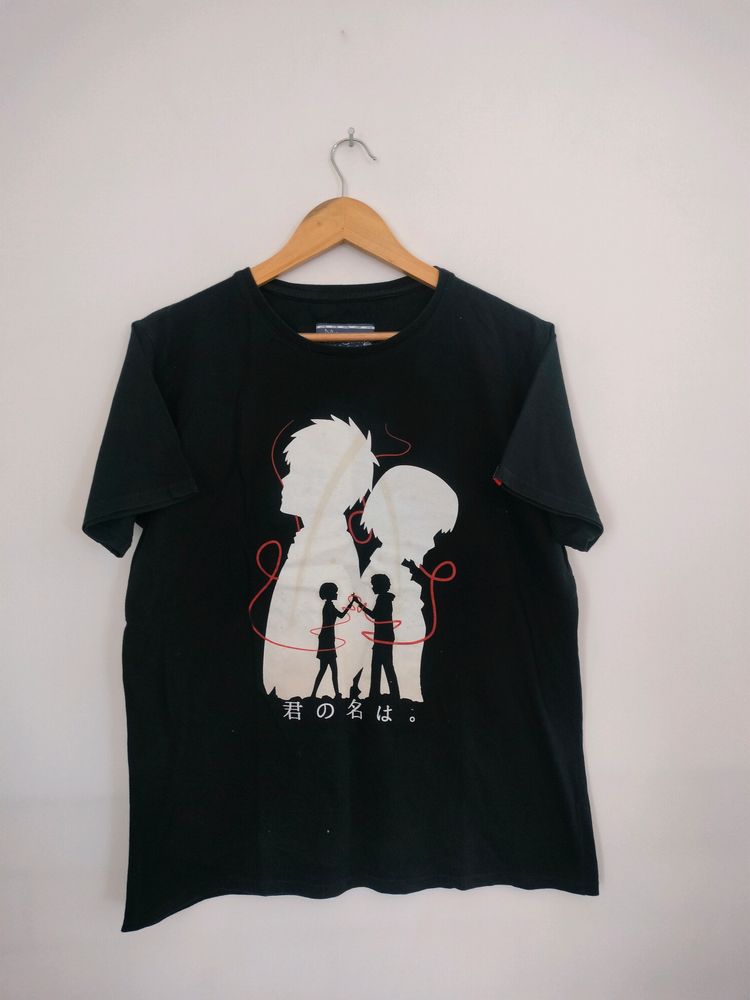 Black Printed T Shirt (Men's)