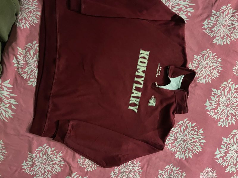 Maroon Quarter Zip Sweatshirt