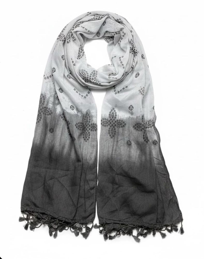 Stylish Gray Ombre Scarf
