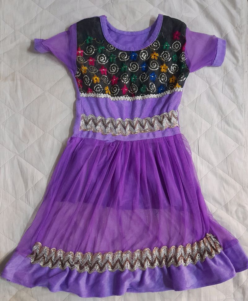 Purple Frocks For Girls
