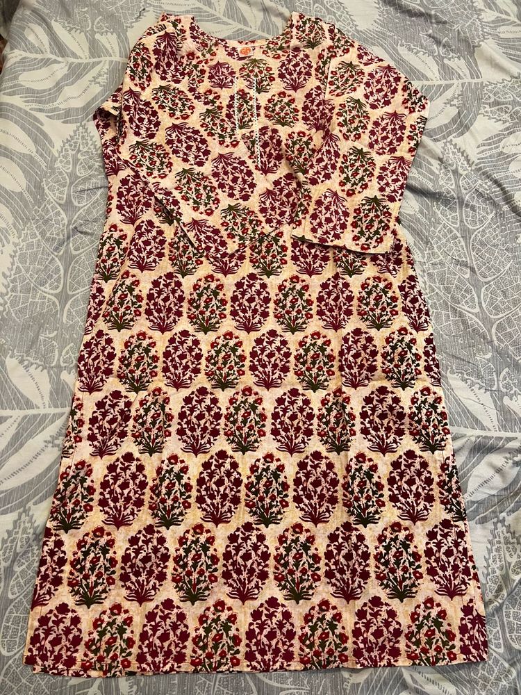 Bohemian Floral Print Kurta