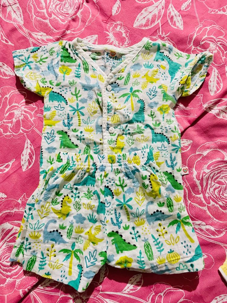 muslin baby combo - jhabla pants