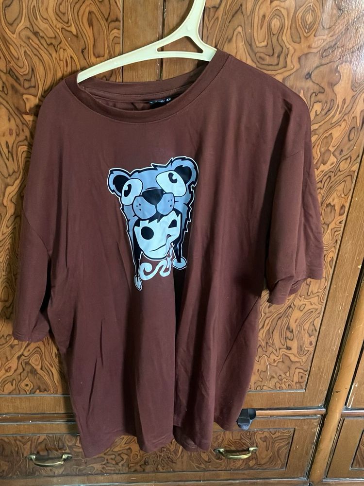 Cute Bear Graphic Oversized T-Shirt