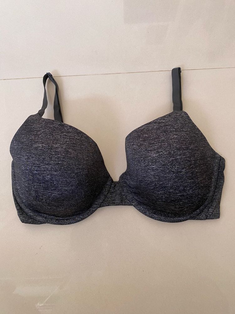 Gray Heathered Padded Bra